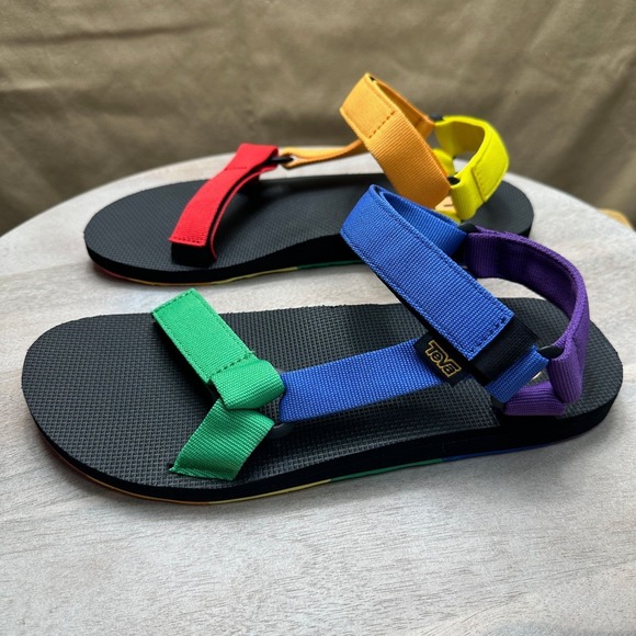 Teva Original Universal Pride Rainbow Sandals Mens 11 Multi-Color Strappy 3768 main image 6